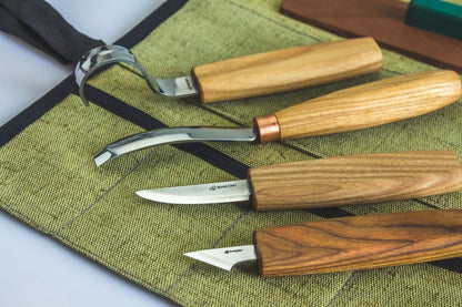 Wood Carving Tool Set for Spoon Carving with Beginner's Guide