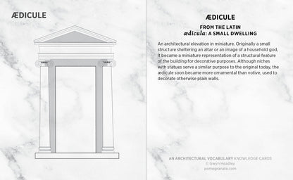 An Architectural Vocabulary Knowledge Cards