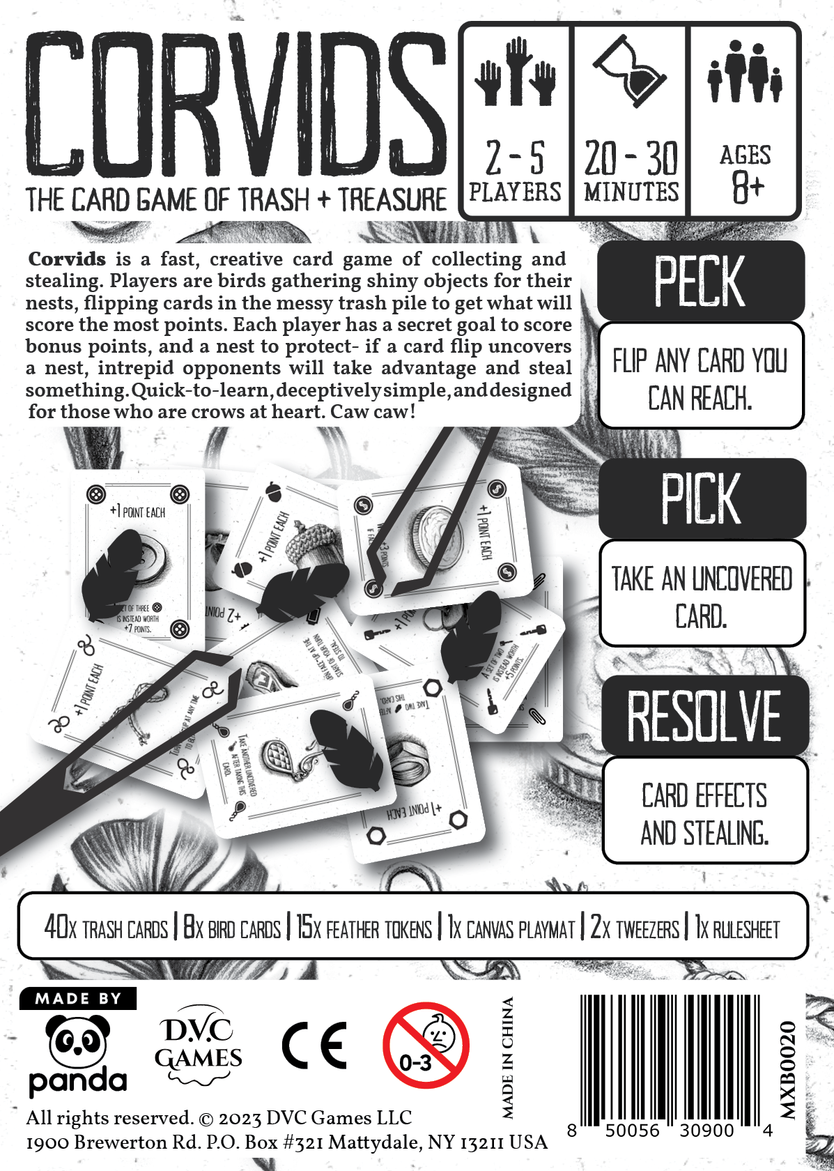 Corvids: The Card Game of Trash + Treasure by Jasper Beatrix