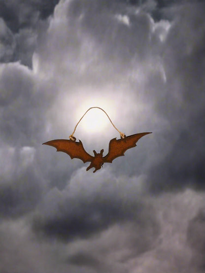Metal Bat Rustic Ornament