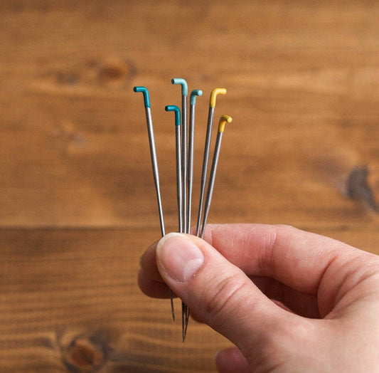 Variety Pack of 6 Color Coded Regular Triangular Felting Needles-#36T, #38T, #40T