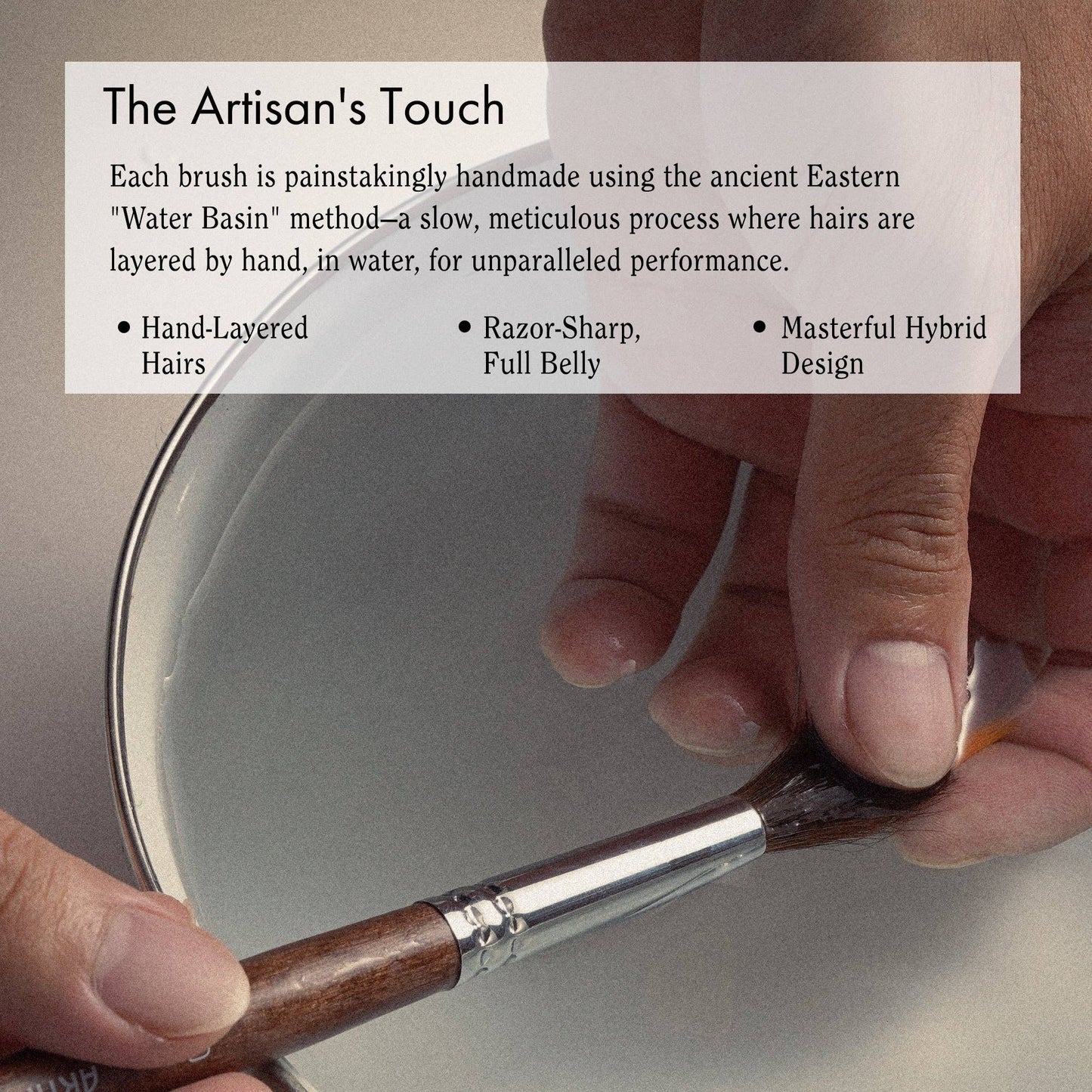 ARTIFY Extended Needle Point Sable & Nylon Hybrid Watercolor Brush 6 PCS Set,  Expert Series