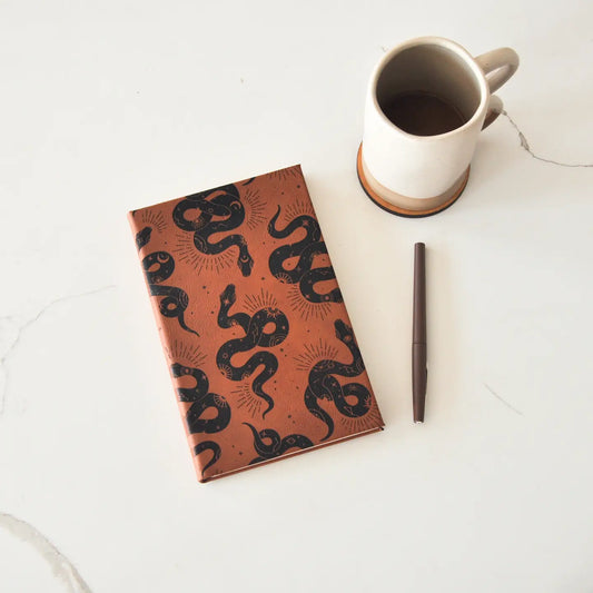 Snake | Leather Engraved Lined Journal