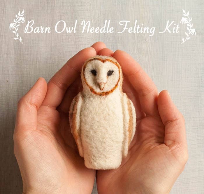 Barn Owl Needle Felting Kit - Intermediate by Grey Fox Felting