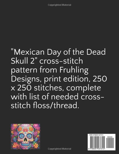 Mexican Day of the Dead Skull 2 Cross-Stitch Pattern