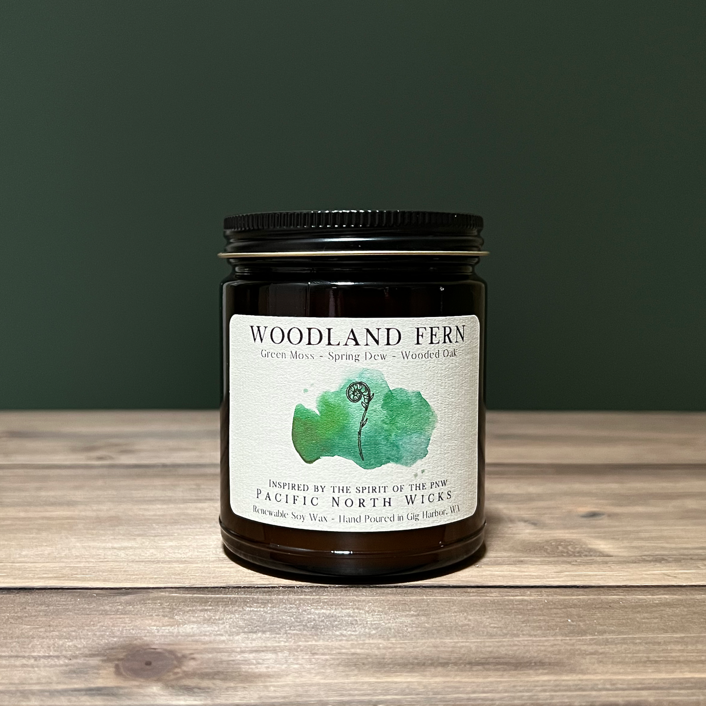 Woodland Fern Candle | Spring Green Moss and Dew | Soy Wax