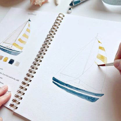 Seaside Watercolor Workbook by emily lex studio
