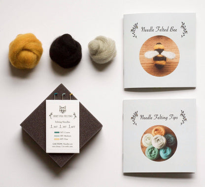 Bees - Needle Felting Kit - Beginner By Grey Fox Felting