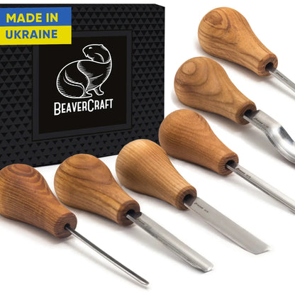 Woodcarving Set with Palm Chisels by BeaverCraft