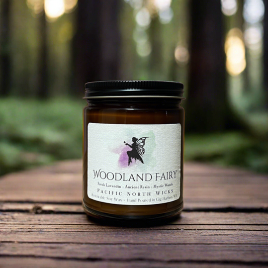 Woodland Fairy Candle | Enchanted Woods | Whimsy | Amber Jar