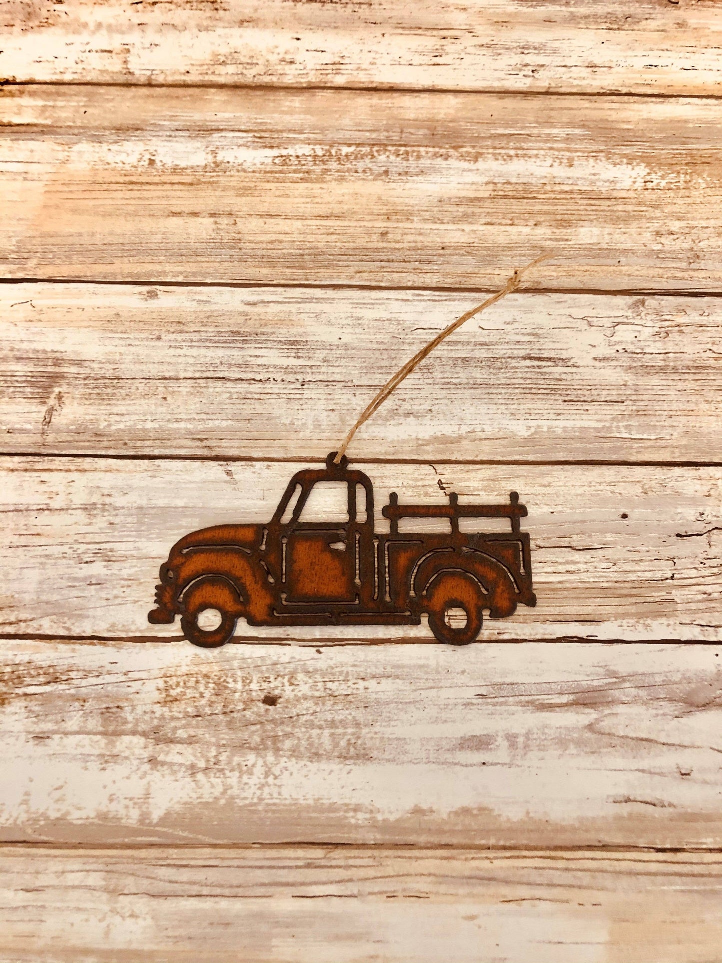 Vintage Truck Rustic Metal Ornament