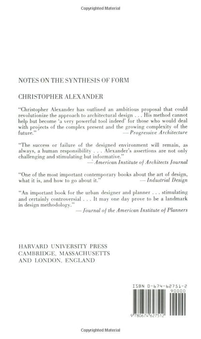 Notes on the Synthesis of Form (Revised)