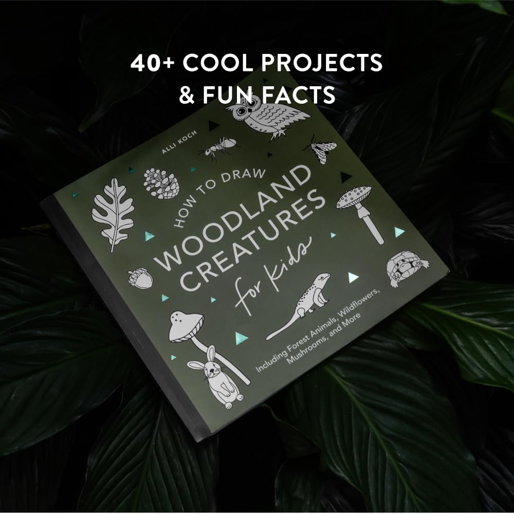 Mushrooms & Woodland Creatures: How to Draw Books for Kids with Woodland Creatures, Bugs, Plants, and Fungi