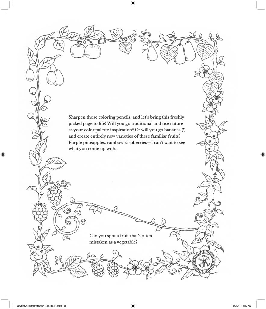 30 Days of Creativity: Draw, Color, and Discover Your Creative Self by Johanna Basford