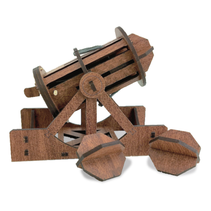 Mini Cannon: Wooden Siege Engine Engineering Model Building Kit