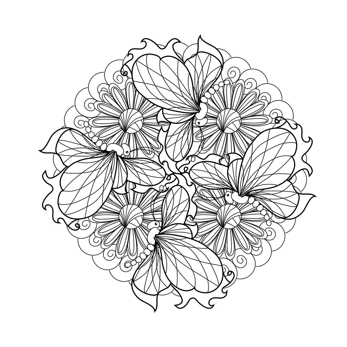 Meditation Mandalas: 24 Soothing Illustrations to Achieve Tranquility, Alleviate Anxiety, and Release Tension