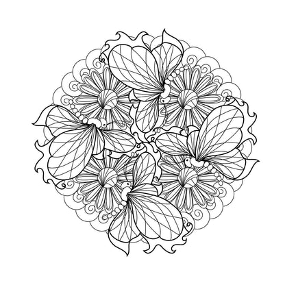 Meditation Mandalas: 24 Soothing Illustrations to Achieve Tranquility, Alleviate Anxiety, and Release Tension