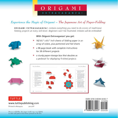 Origami Extravaganza! Folding Paper, a Book, and a Box Kit: Includes Origami Book, 38 Fun Projects and 162 Origami Papers by Tuttle Studio