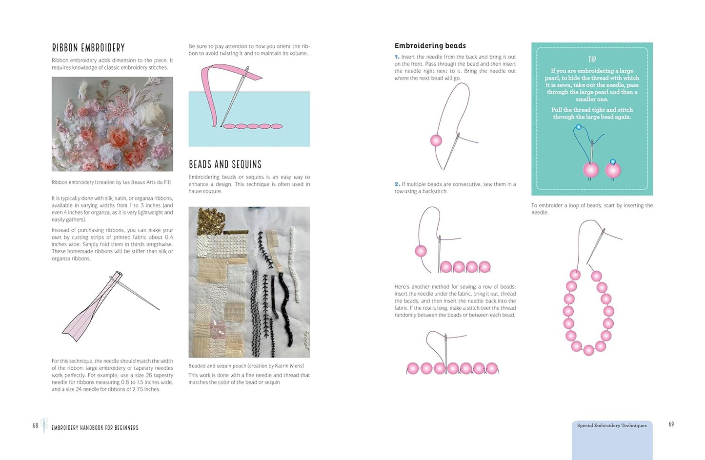 Embroidery Handbook for Beginners: An Illustrated Guide to Tools, Techniques, and Stitches: An Illustrated Guide to Tools, Techniques, and Stitches