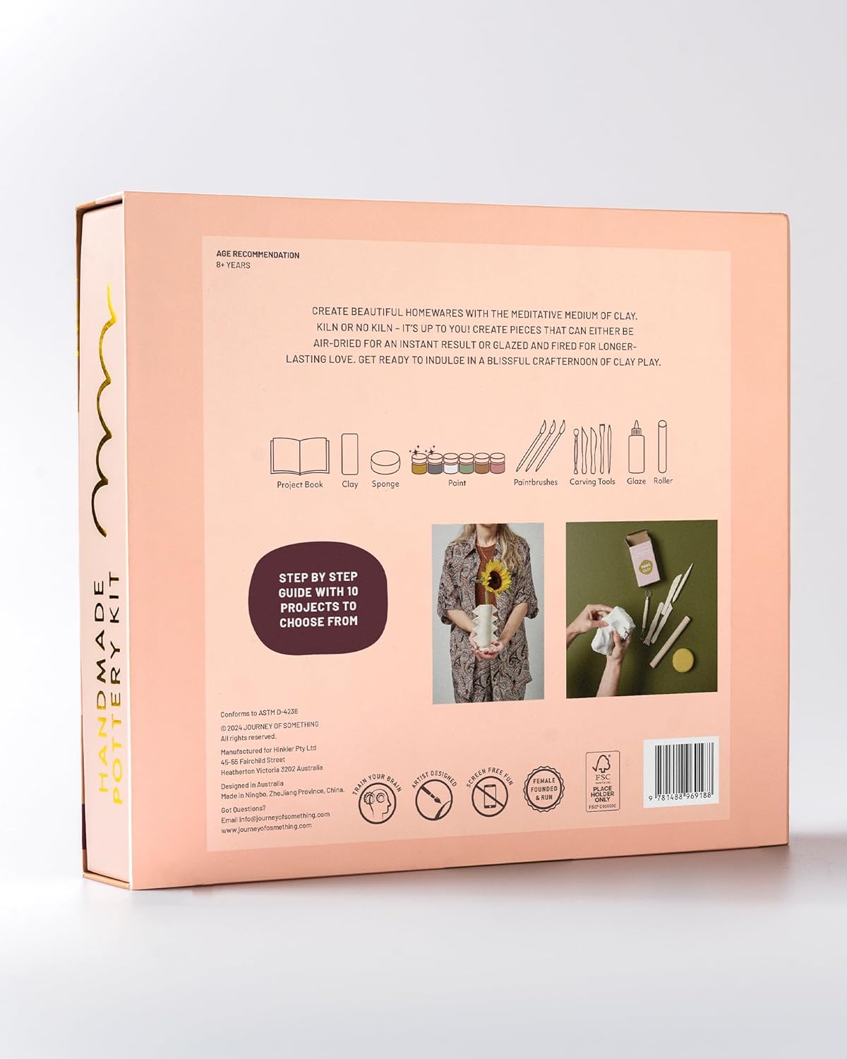 DIY Handmade Pottery Kit: Shape and Sculpt Your Own Pieces with Artist Gabi Braga by Journey Of Something