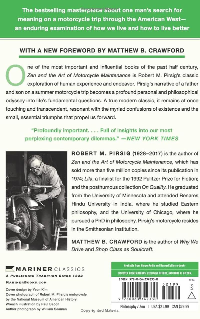 Zen and the Art of Motorcycle Maintenance [50th Anniversary Edition]: An Inquiry Into Values by Robert M. Pirsig