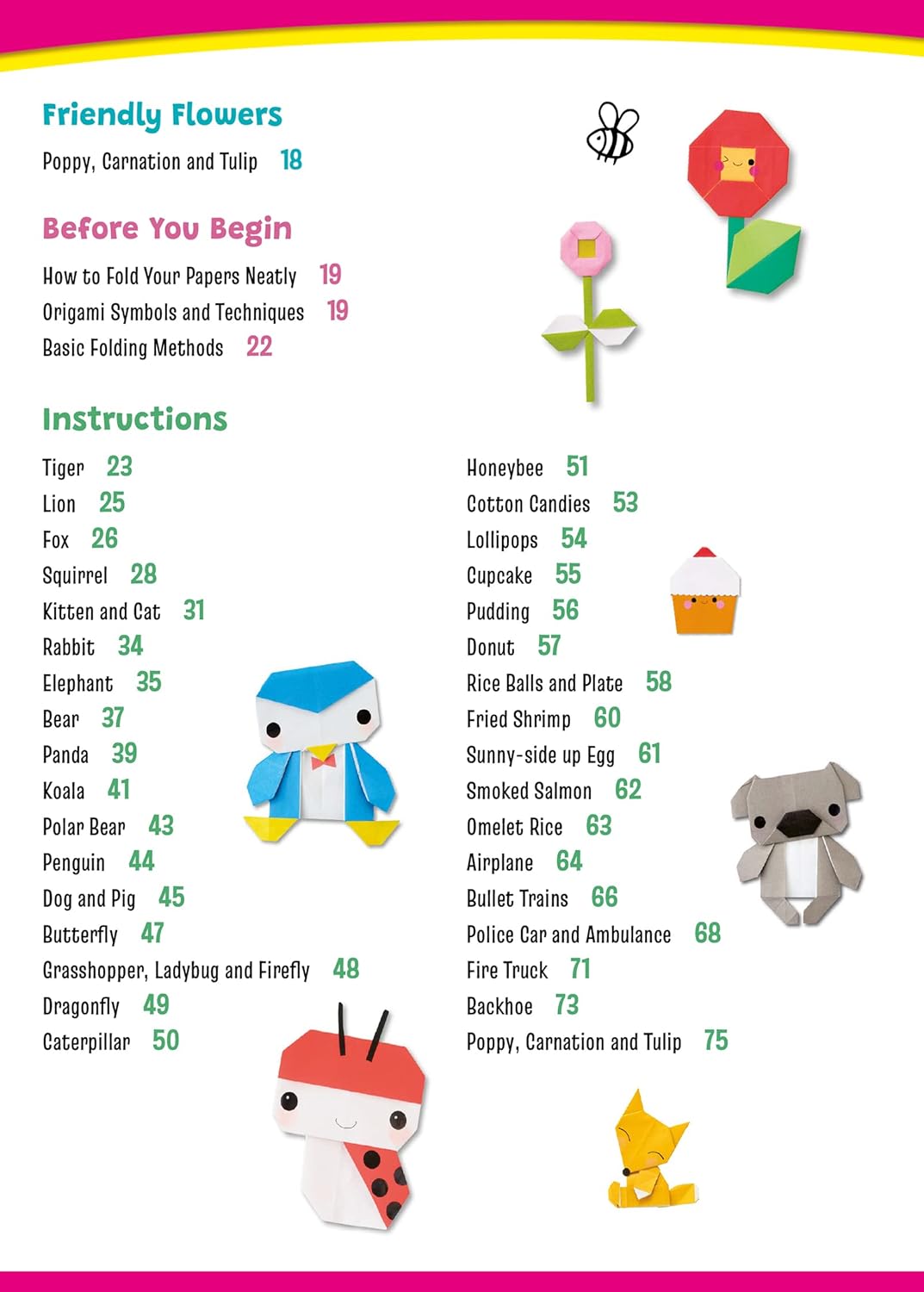 Easy Origami for Kids: Cute Paper Animals, Toys, Flowers and More! (40 Projects)