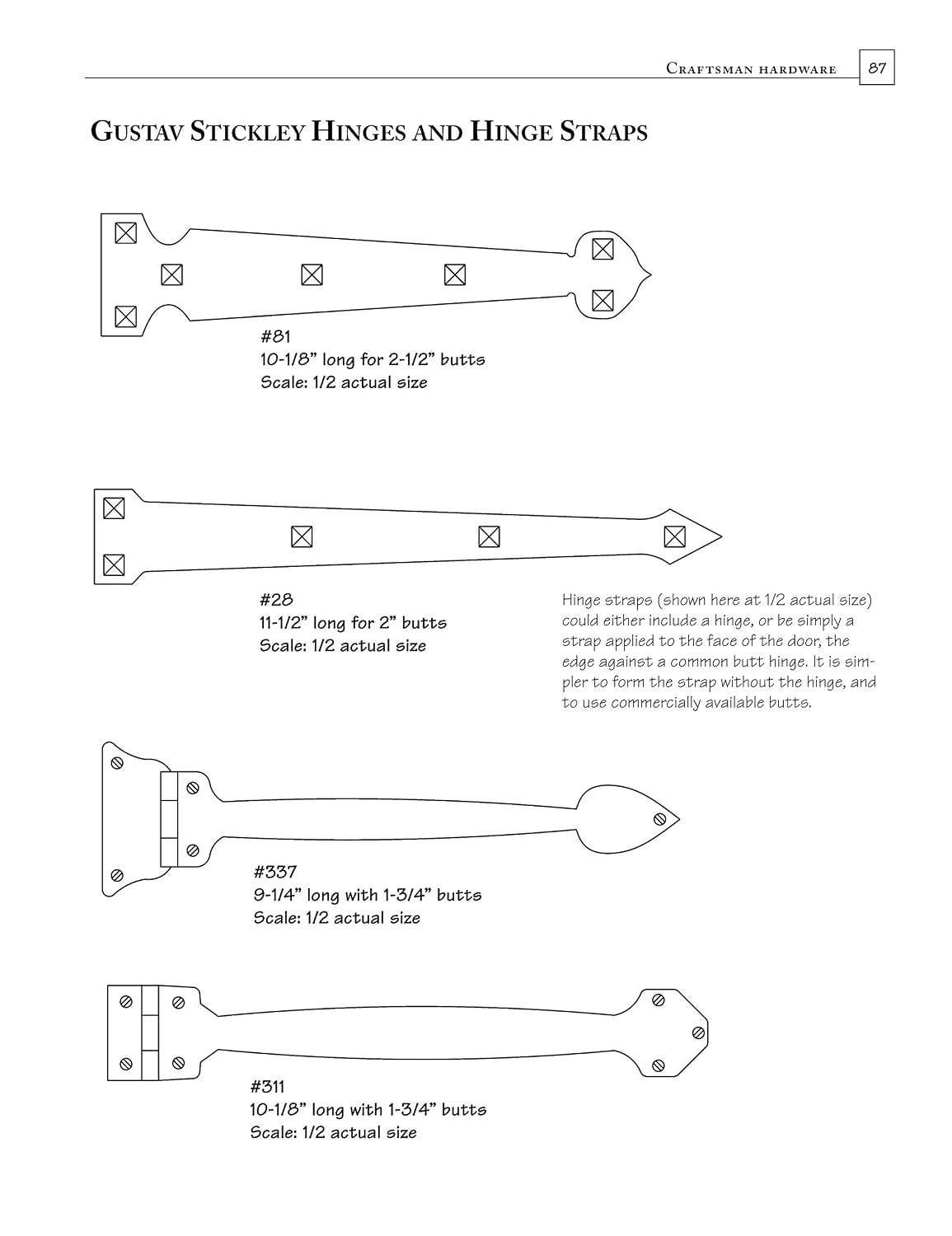 Shop Drawings for Craftsman Inlays & Hardware: Original Designs by Gustav Stickley and Harvey Ellis