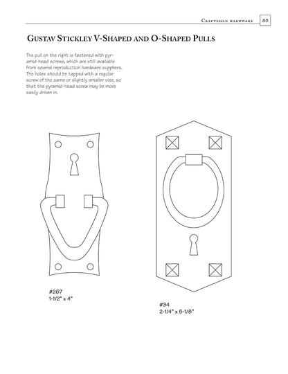Shop Drawings for Craftsman Inlays & Hardware: Original Designs by Gustav Stickley and Harvey Ellis