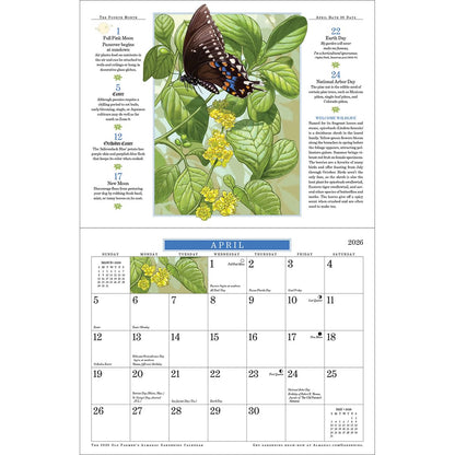 The 2026 Old Farmer's Almanac Gardening Wall Calendar