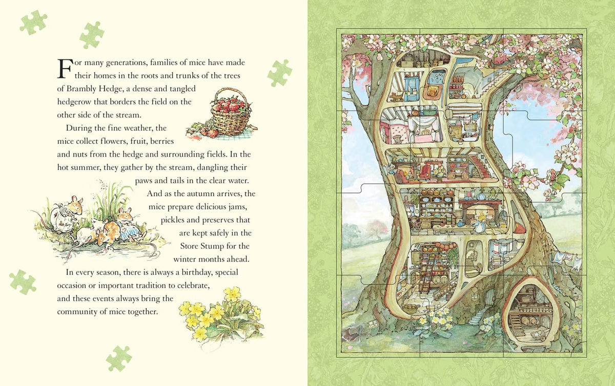 The Brambly Hedge Jigsaw Book: Contains six 12-piece Jigsaw Scenes from the Hedgerow