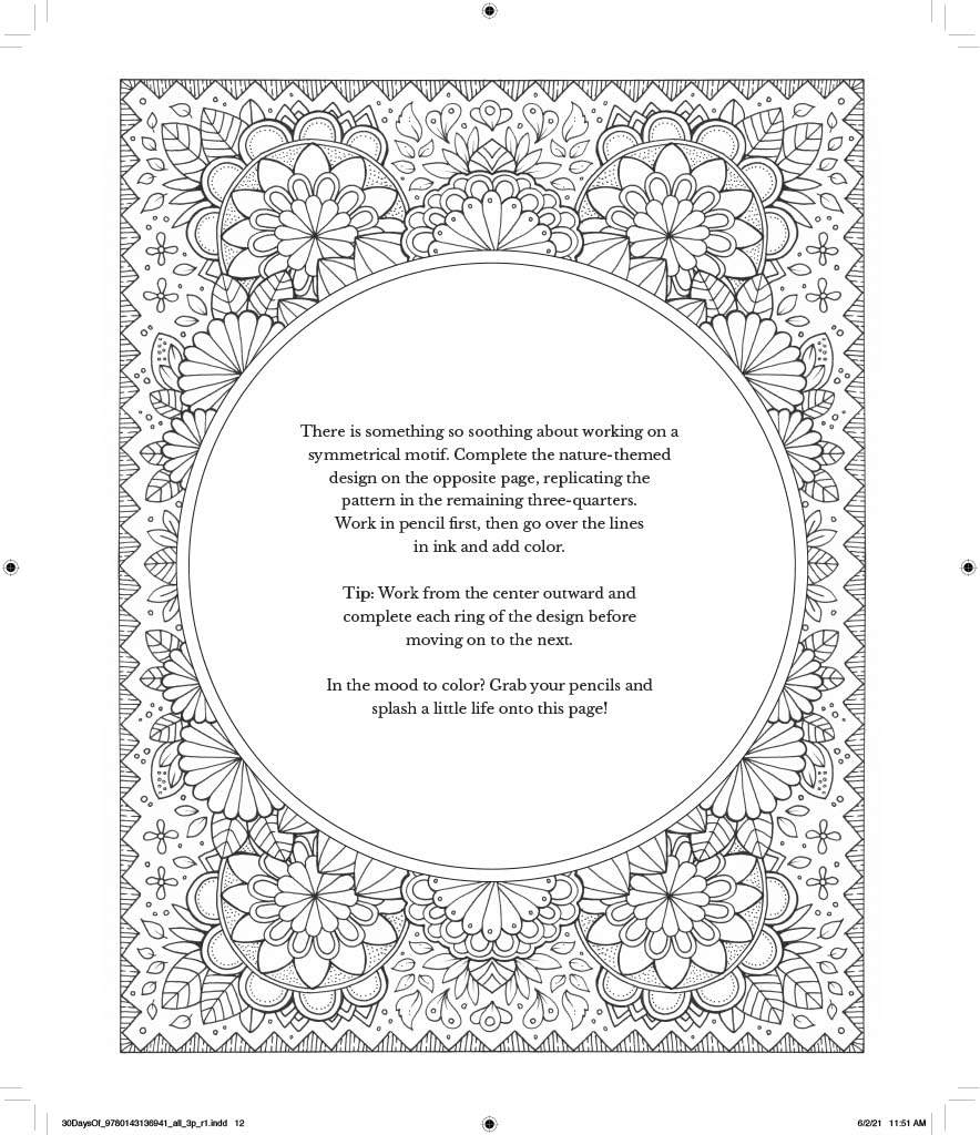 30 Days of Creativity: Draw, Color, and Discover Your Creative Self by Johanna Basford