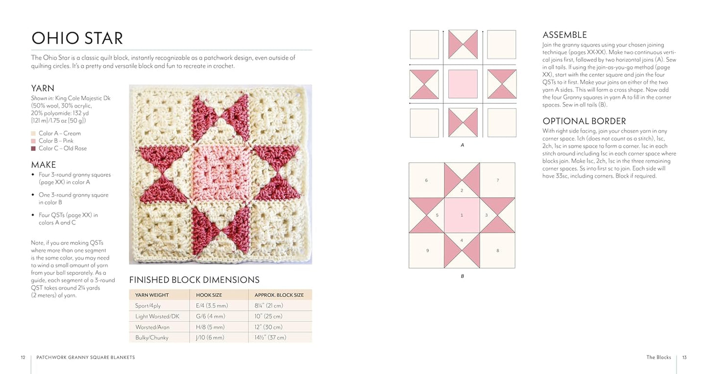 Patchwork Granny Square Blankets: Learn to Crochet Quilt-Inspired Throws, Home Décor & More: Learn to Crochet Quilt-Inspired Throws, Home Décor & More