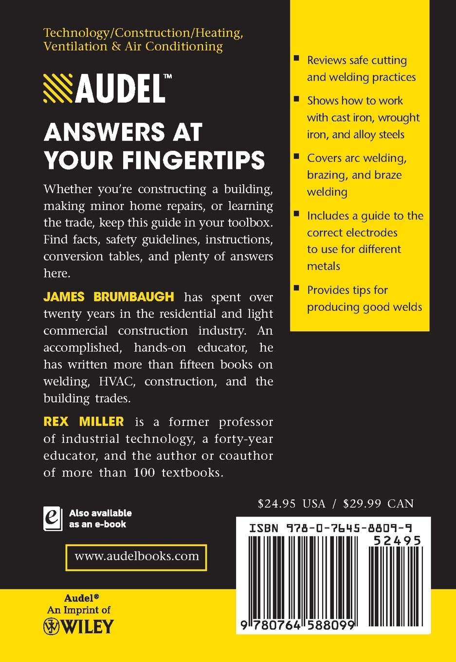 Audel Welding Pocket Reference by James E Brumbaugh & Rex Miller