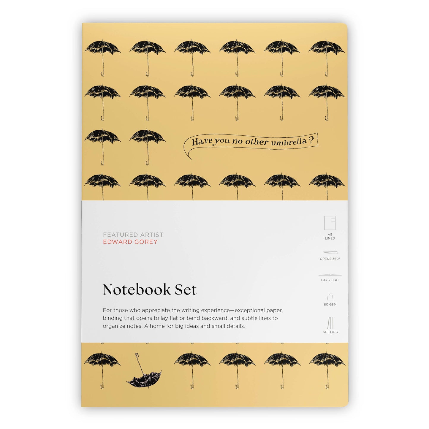 Edward Gorey Notebook Set of Three