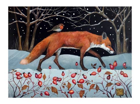 Fox in the Snow Card - Artist: Jemima Jameson