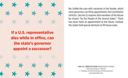 The U.S. Constitution Quiz Deck Knowledge Cards