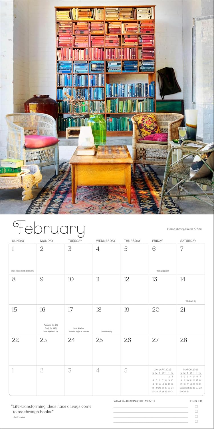 A Calendar for Book Lovers Wall Calendar 2026 by Workman Calendars