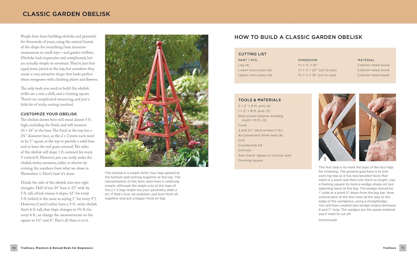 Trellises, Planters & Raised Beds for Beginners: 30+ Easy, Unique, and Useful Projects You Can Make with Common Tools and Materials by Editors of Cool Springs Press