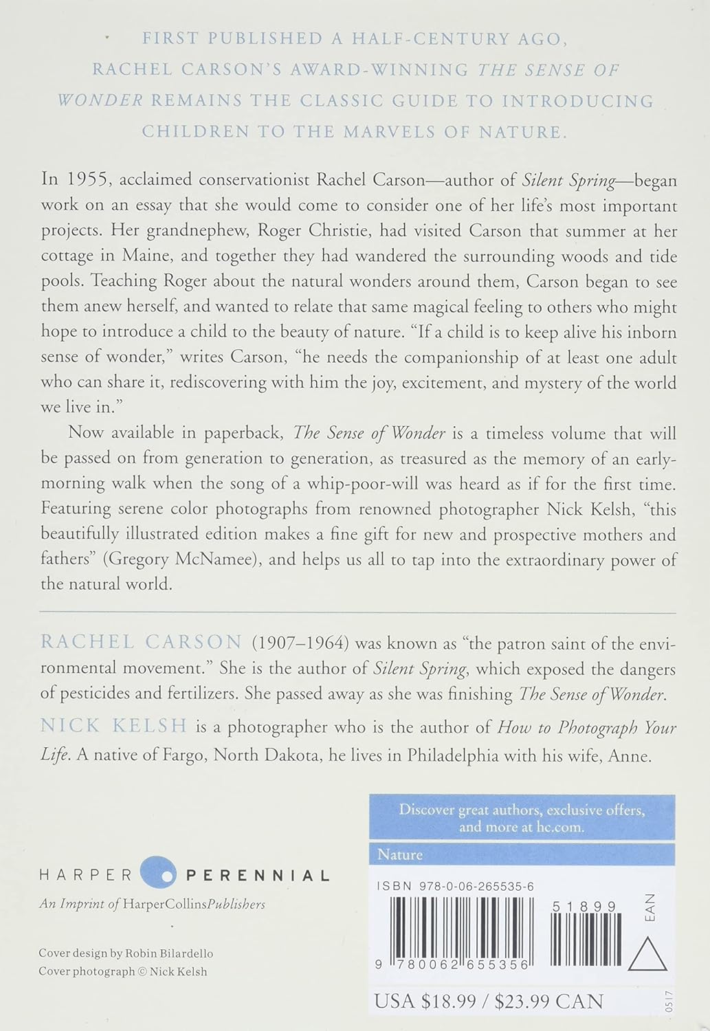 The Sense of Wonder: A Celebration of Nature for Parents and Children by Rachel Carson