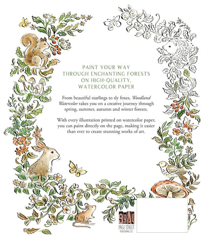 Woodland Watercolor: A Coloring Workbook: A Coloring Workbook