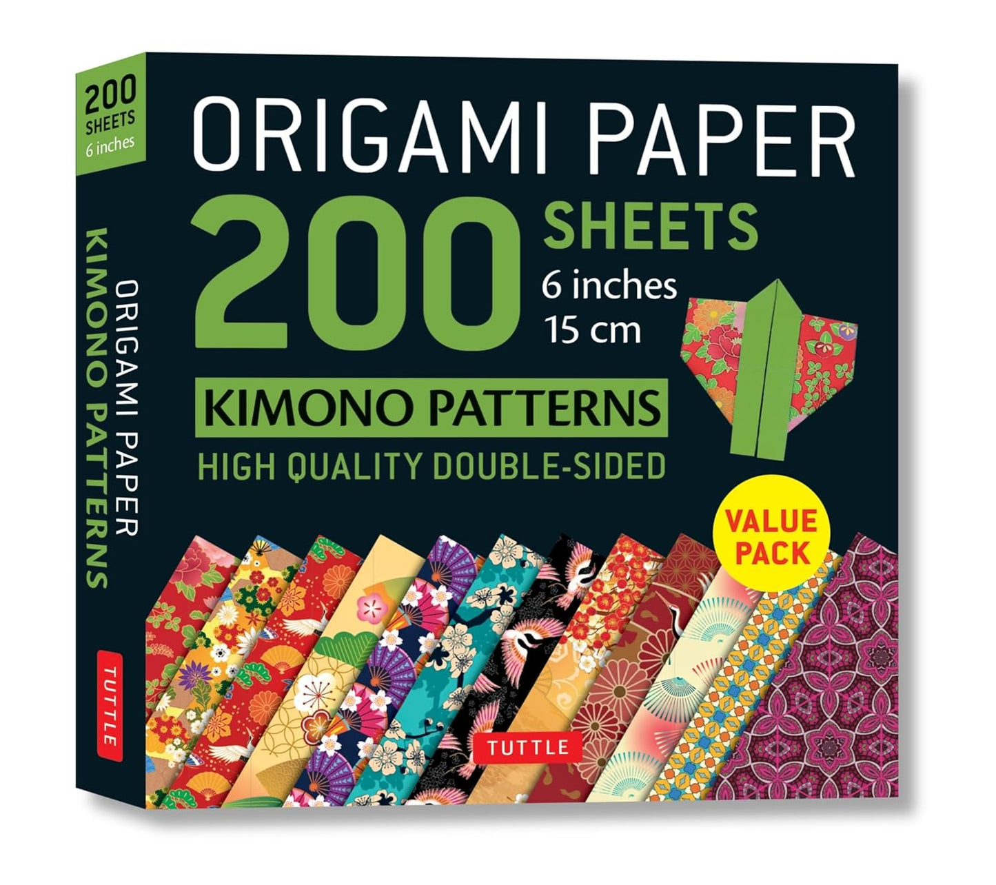 Origami Paper: Kimono Patterns- High Quality Double-Sided, 200 Sheets, 6in (15 CM) by Tuttle Studio
