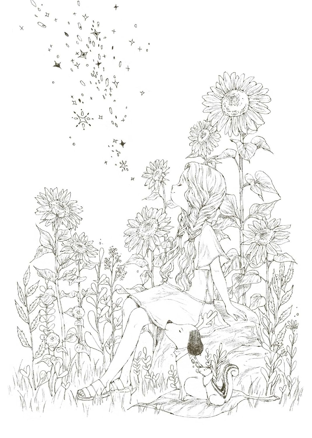 The Forest Girl's Coloring Book: Enchanting Coloring Pages of Nature, Animals, and Cozy Scenes for Relaxation and Stress Relief