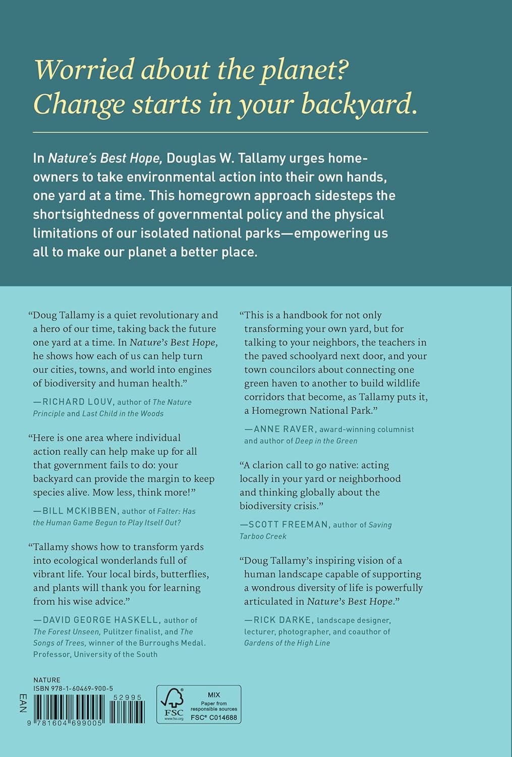 Nature's Best Hope: A New Approach to Conservation That Starts in Your Yard by Douglas W Tallamy