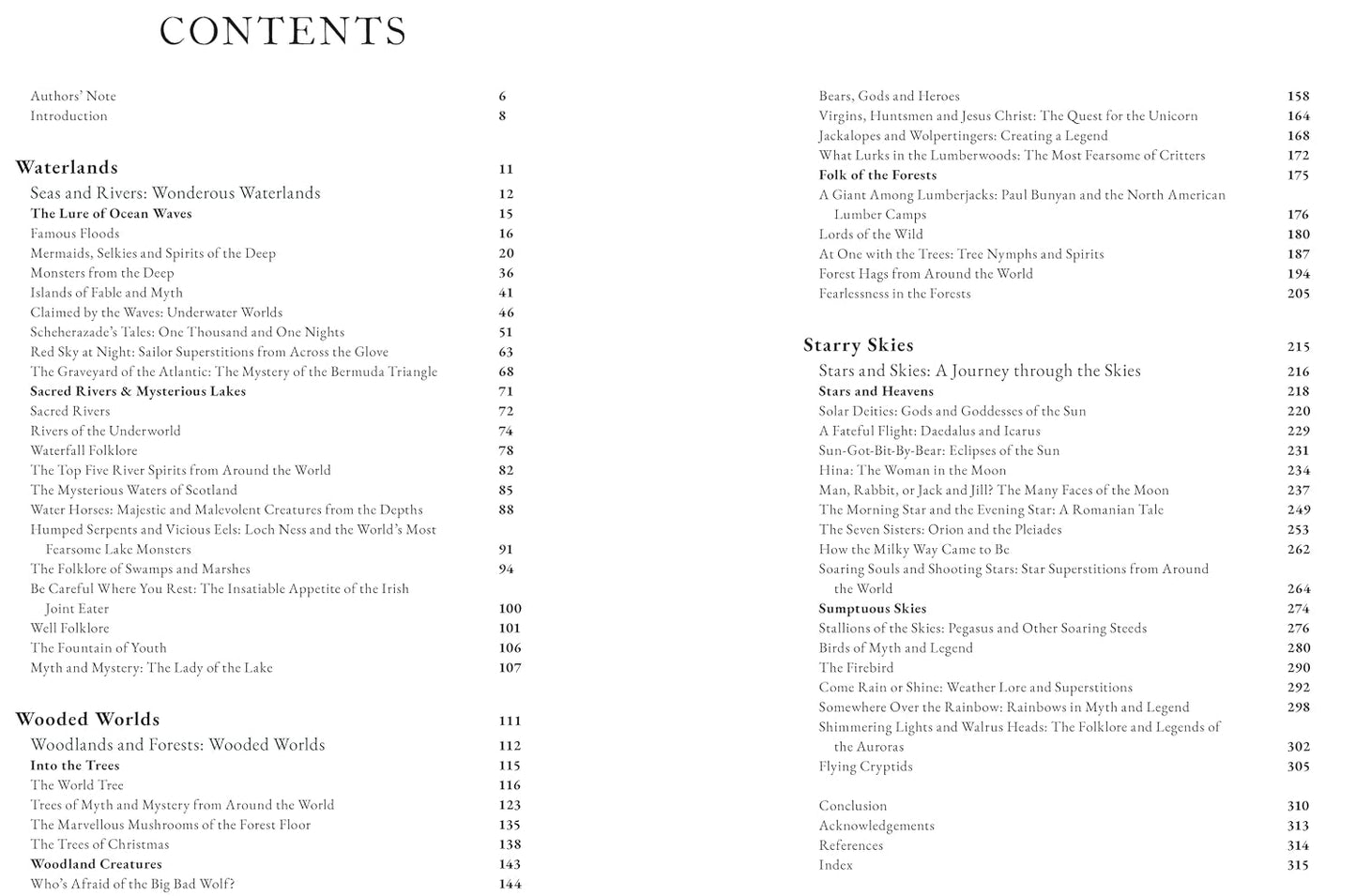 The Treasury of Folklore: Waterlands, Wooded Worlds and Starry Skies