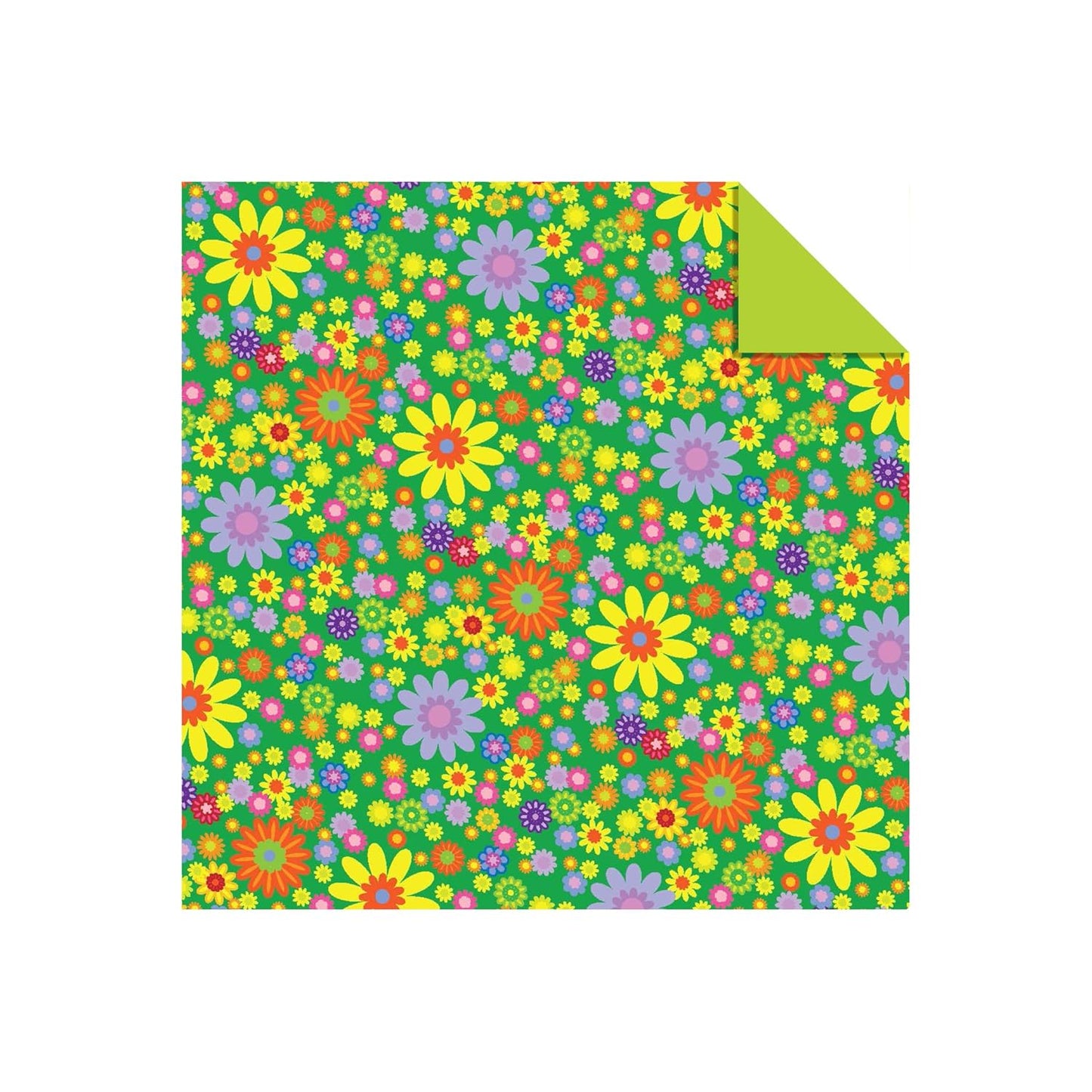 Origami Paper Bright Flowers 100 Sheets, 6in (15 CM), Double-Sided with 12 Different Patterns by Tuttle Studio