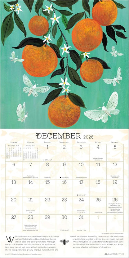 Praise for the Pollinators 2026 Wall Calendar: Nature's Superheroes by Amber Lotus Publishing