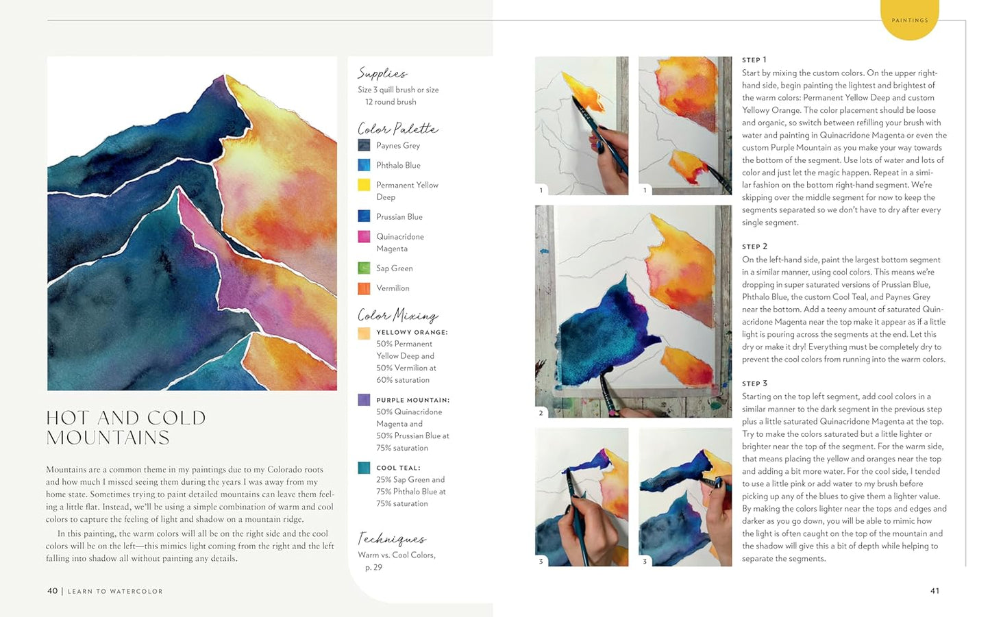 Watercolor This Book: Learn to Watercolor- 20 Step-By-Step Beginner-Friendly Lessons on Watercolor Paper (Includes Watercolor Pad with Sketches - No Drawing Required!) by Lacey Walker