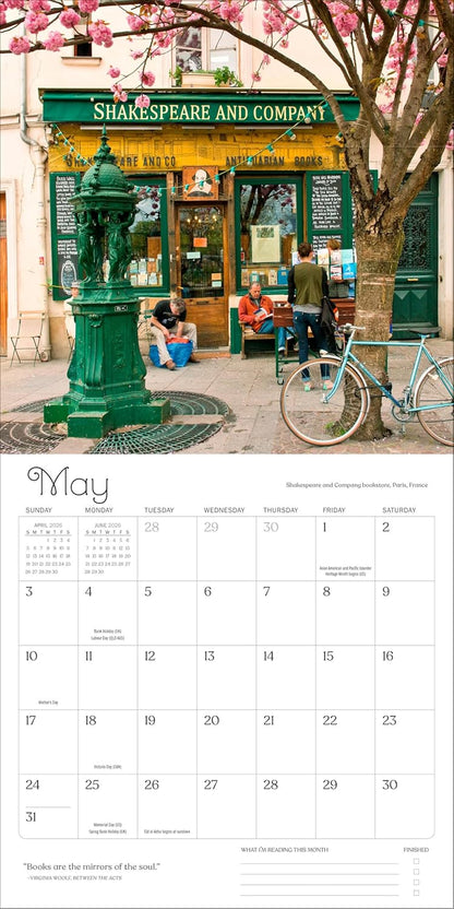 A Calendar for Book Lovers Wall Calendar 2026 by Workman Calendars
