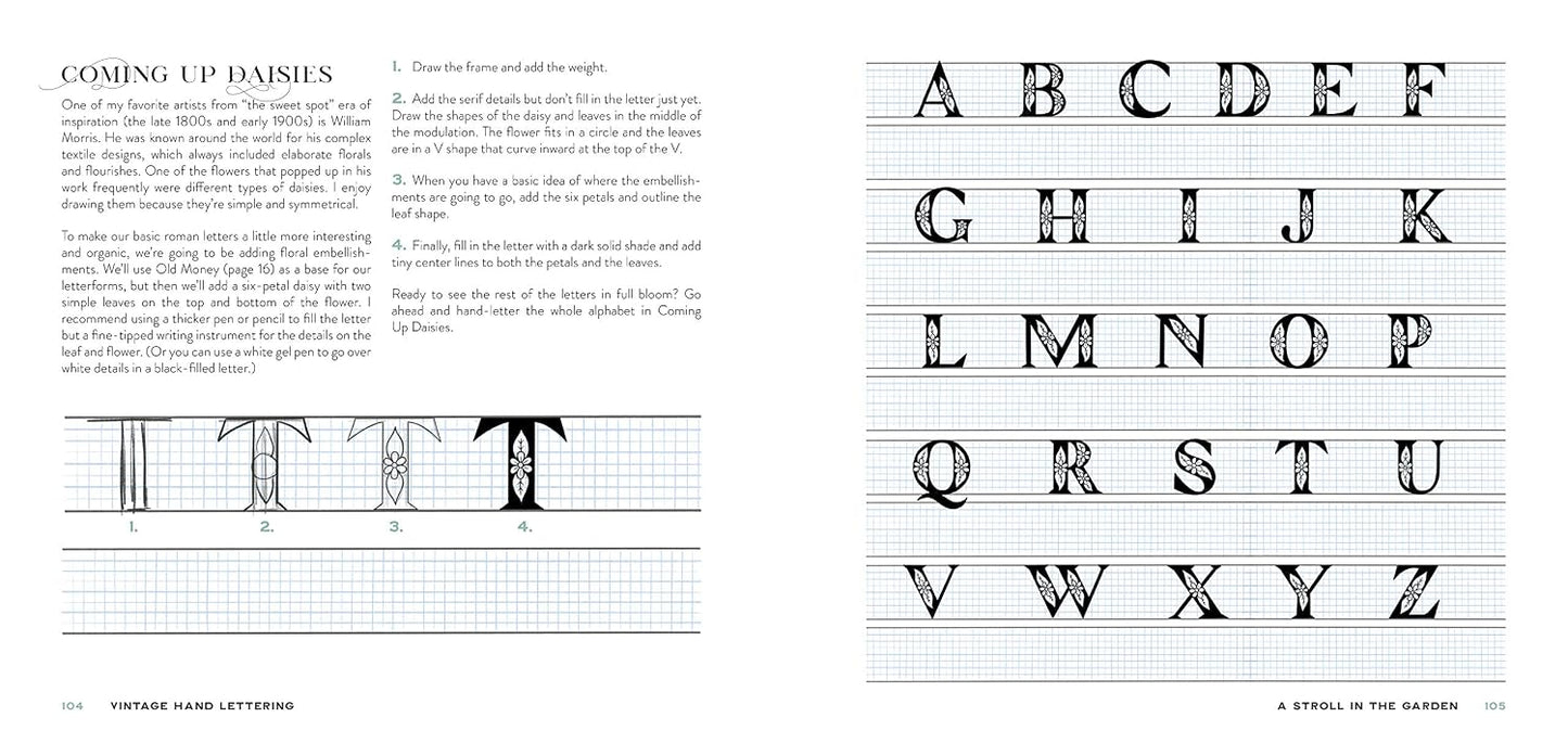 Vintage Hand Lettering: Create Beautiful Fonts with Old Time Flourish