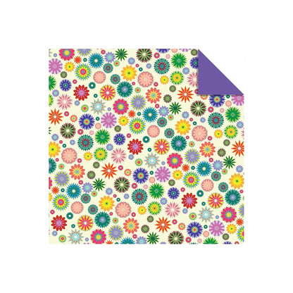 Origami Paper Bright Flowers 100 Sheets, 6in (15 CM), Double-Sided with 12 Different Patterns by Tuttle Studio